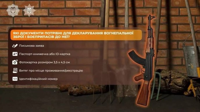 На Закарпатті триває процес декларування зброї. Поліція Мукачева закликає скористатися можливістю – 01 Документи, які потрібні для декларування зброї