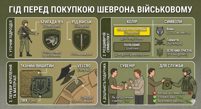 Що варто знати, перш ніж купувати шеврон військовому: підрозділ, символіка та кріплення – 02