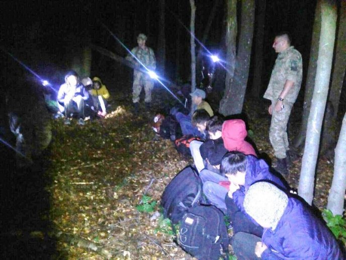 У лісі знайшли 16 нелегалів – 02 У лісі знайшли 16 нелегалів – 02