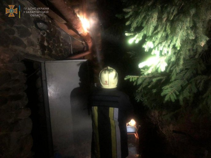 У Мукачеві в мікрорайоні Росвигово горіла лазня: рятувальники показали фото – 01