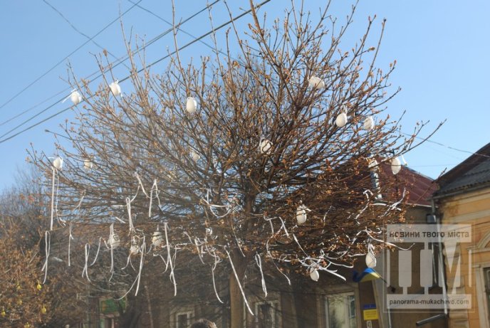 У Мукачеві студенти прикрашають дерева писанками та патріотичними стрічками (ФОТО) – 03