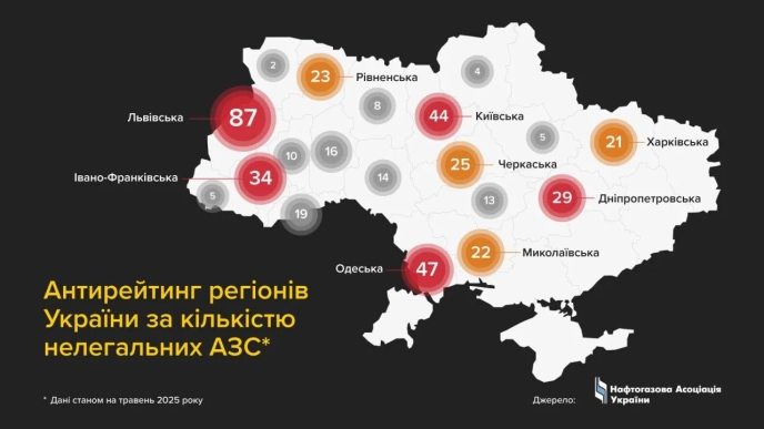 Нелегальні АЗС по всій країні: де найбільше продають сумнівне пальне – 01 Де виявлено нелегальні АЗС