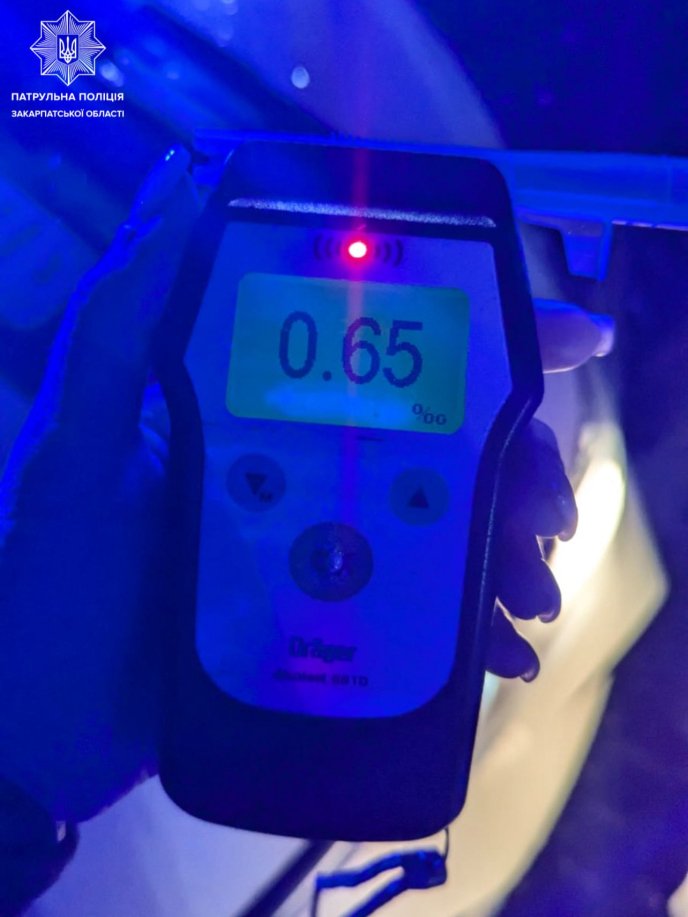 У Мукачеві зупинили нетверезого водія