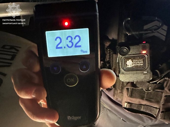 Водій пройшов перевірку на місці зупинки / фото: Патрульна поліція Закарпаття