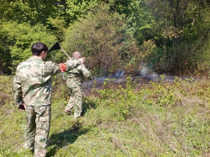Рятувальники спільно з лісниками приборкували умовну пожежу в лісовому масиві с. Н.Коропець – 11