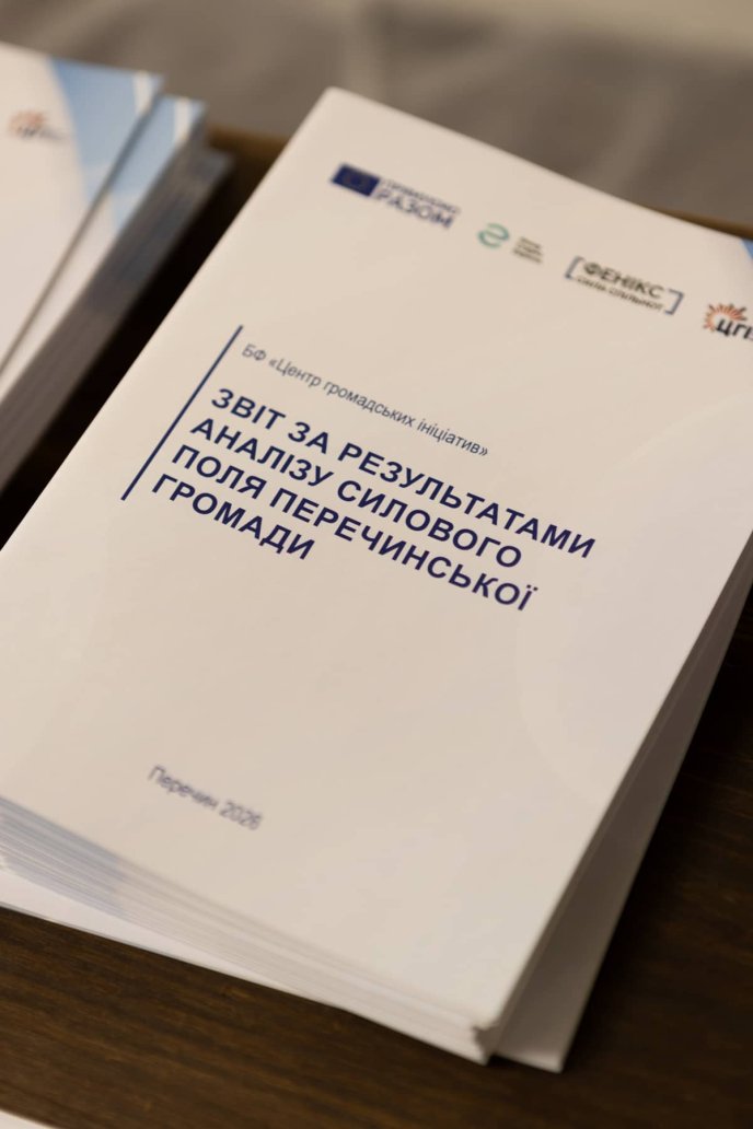 Звіт «Результати дослідження силового поля Перечинської громади» містить висновки дослідження, проведеного Центром громадських ініціатив. 