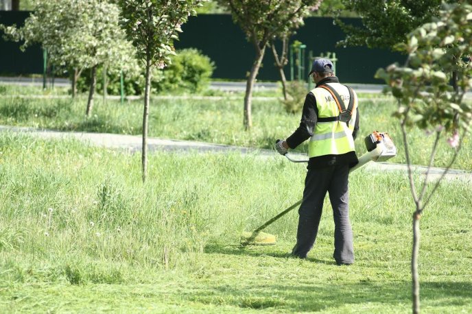 У парку "Перемога" в Мукачеві скошують траву та готують зону відпочинку до вихідних – 02