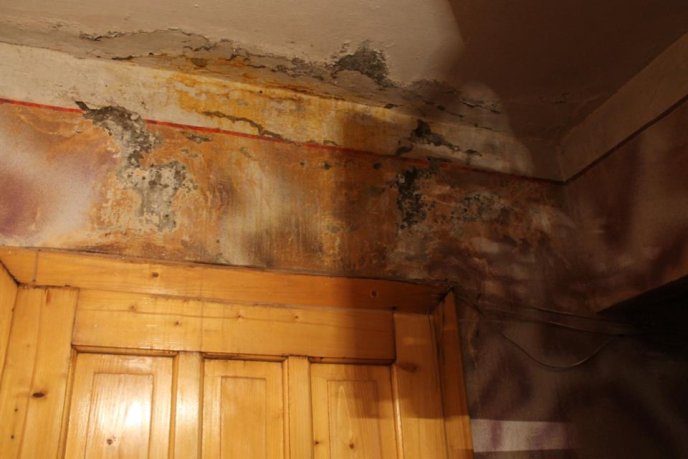 Мешканці мукачівської багатоповерхівки по вулиці Гойди кожну зливу зустрічають з тазиками та відрами (ФОТО)  – 02