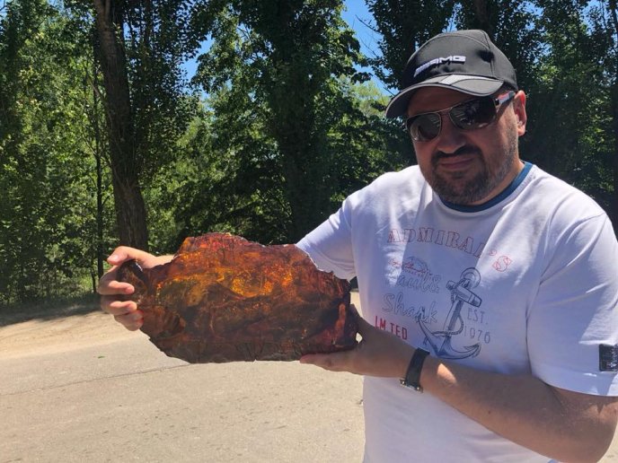 Нардеп Розенблат заявив, що передав музею на Закарпатті шмат бурштину з ящіркою всередині – 01