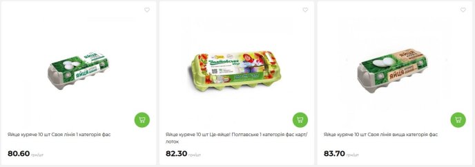 Найдешевші курячі яйця в АТБ, станом на 1 квітня 2026 року