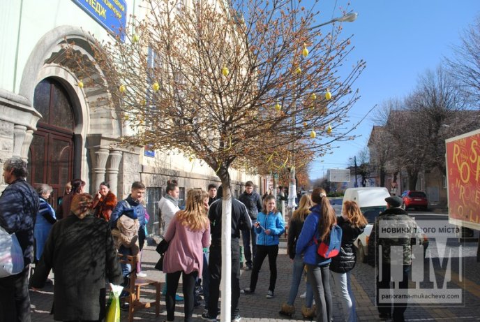 У Мукачеві студенти прикрашають дерева писанками та патріотичними стрічками (ФОТО) – 09