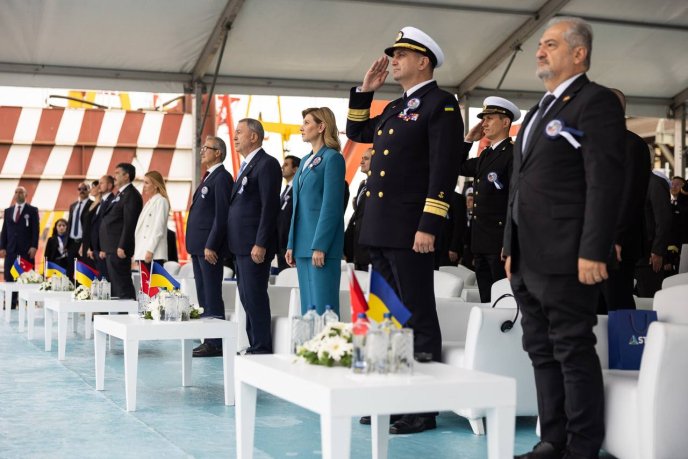 У Туреччині спустили на воду побудований для України корвет – 03