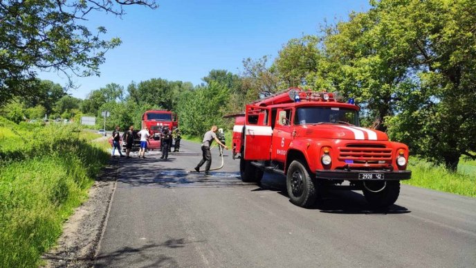 Під час руху загорілося авто Audi – 01