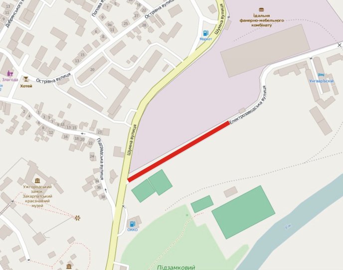 Завтра в Ужгороді буде перекрита вулиця Електрозаводська – 01