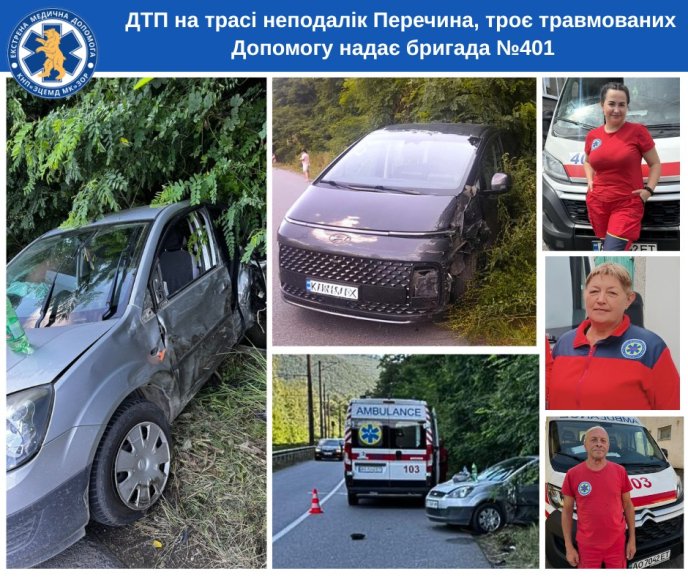 Семеро травмованих у двох ДТП: що відомо про аварії та фото з місця події – 01 Фото ДТП та медики, які виїжджали на виклик