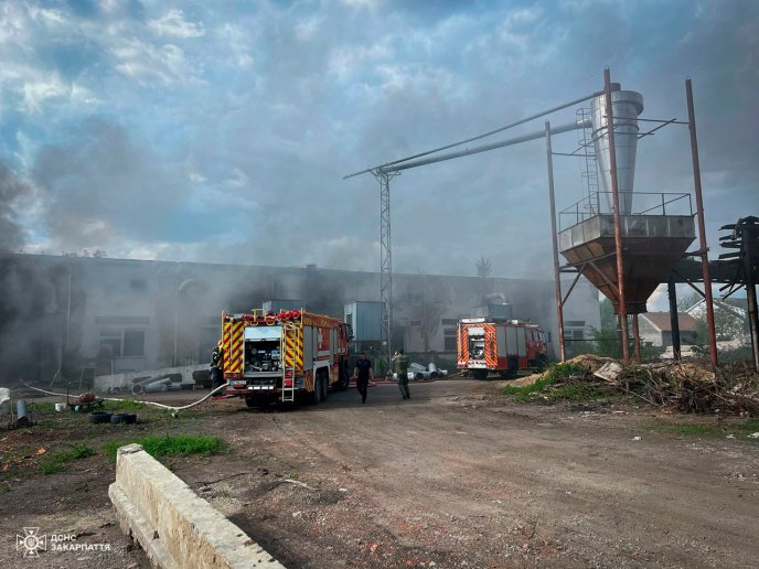 У Хусті рятувальники ліквідували пожежу на складі – 03