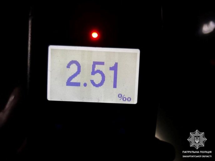 Водій сів за кермо нетверезим і без права їздити / фото: Патрульна поліція Закарпаття