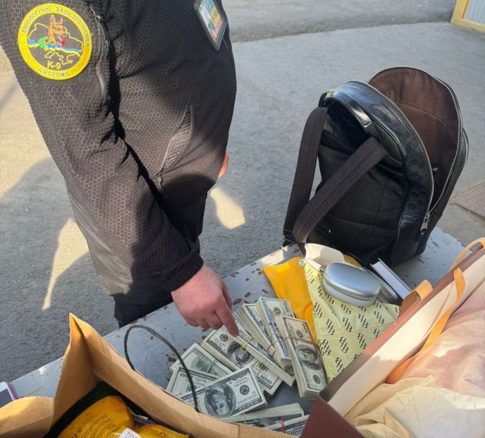 100 тисяч доларів сховали в наплічнику / фото: Закарпатська митниця