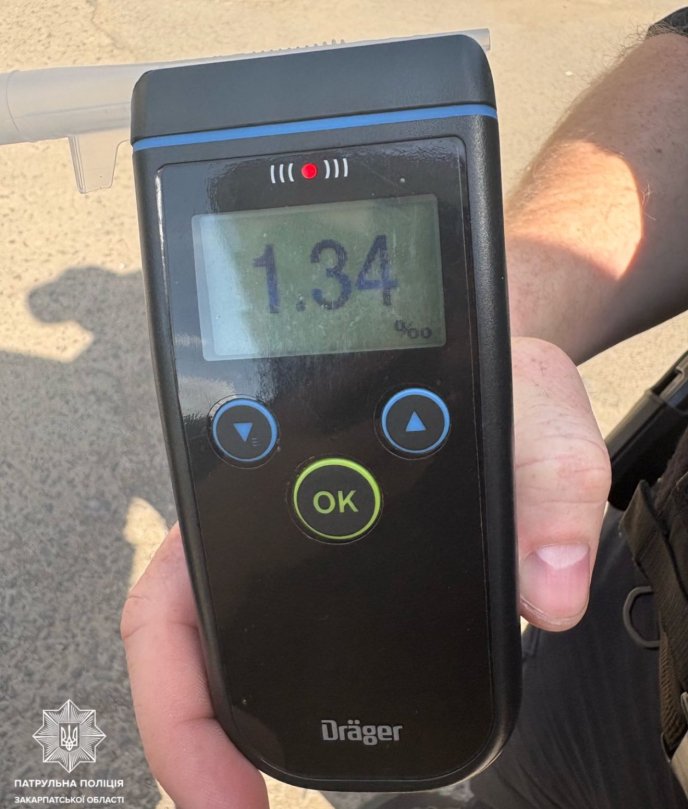 В обласному центрі зупинили неповнолітнього водія. Він був п’яний за кермом – 02 Фото — УПП Закарпатської області
