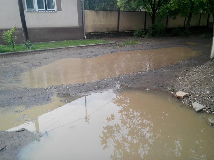 У Росвигові в районі місцевого ринку автомобілі практично тонуть у болоті, а пройти пішоходам неможливо (ФОТО) – 05