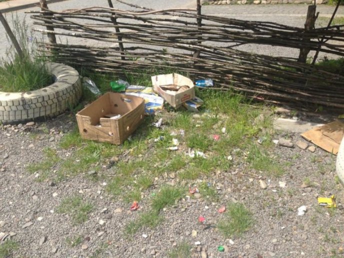 У Хусті після посиденьок вандали залишили купу сміття та зламані конструкції на дитмайданчику – 05