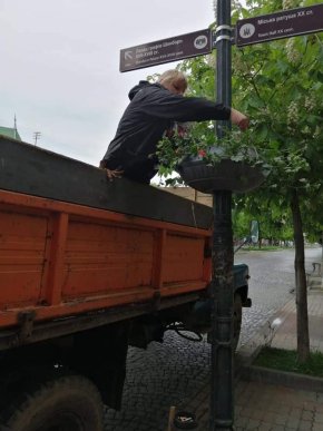 У центрі Мукачева висаджують квіти – 04