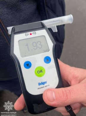 Ще один нетверезий водій: пристрій Драгера вказав на перевищення норми алкоголю у 10 разів – 02