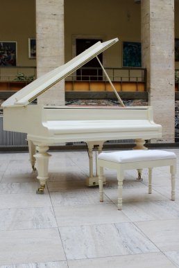 У приміщенні Закарпатської ОДА встановили розкішний білий рояль – 01