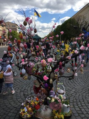 У центрі Мукачева з’явилося писанкове дерево – 03
