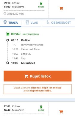 Оприлюднено графік потягу "Мукачево-Кошице" – 02