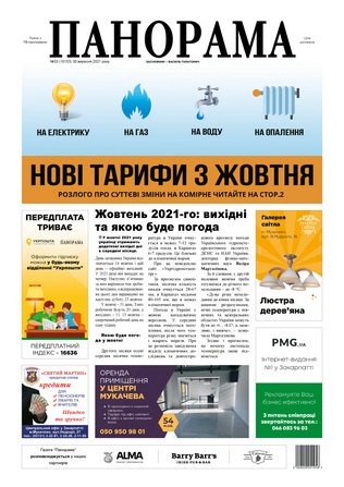 Газета панорама №33 (2021)