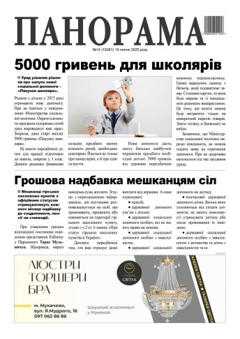 Газета «Панорама», № 14 Газета «Панорама», № 14