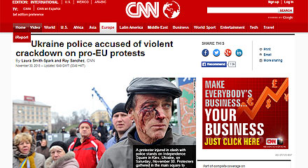 Події в Києві в прямому ефірі транслюють провідні канали світу: CNN, BBC та Euronews, свої репортажі ведуть Bloomberg і The Telegraph Події в Києві в прямому ефірі транслюють провідні канали світу: CNN, BBC та Euronews, свої репортажі ведуть Bloomberg і The Telegraph