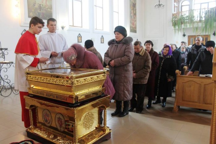 На Закарпаття вперше привезли мощі Блаженної Марти Вецької На Закарпаття вперше привезли мощі Блаженної Марти Вецької
