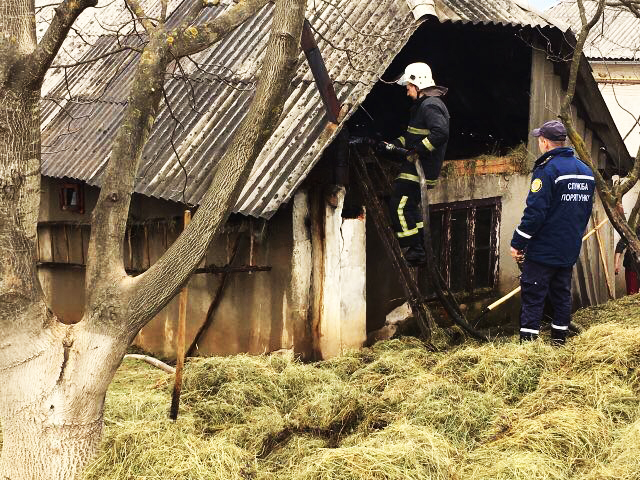 Вогнеборці 5-ї державної пожежно-рятувальної частини Іршави гасили надвірну споруду Вогнеборці 5-ї державної пожежно-рятувальної частини Іршави гасили надвірну споруду