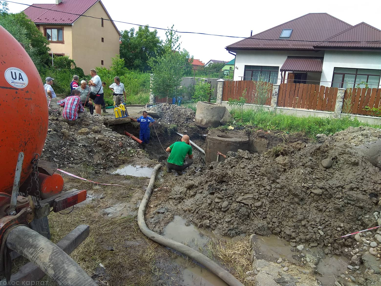 У Виноградові сталася аварія на водопроводі У Виноградові сталася аварія на водопроводі