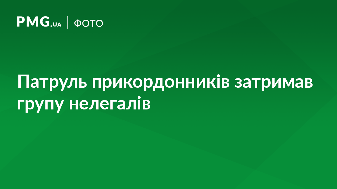 Біля словацького кордону патруль прикордонників затримав групу нелегалів Біля словацького кордону патруль прикордонників затримав групу нелегалів