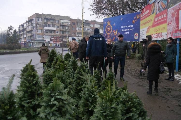 "Муніципали" та поліцейські почали штрафувати продавців нелегальних ялинок На "П’яному базарі" в Ужгороді виявили недобросовісних продавців ялинок