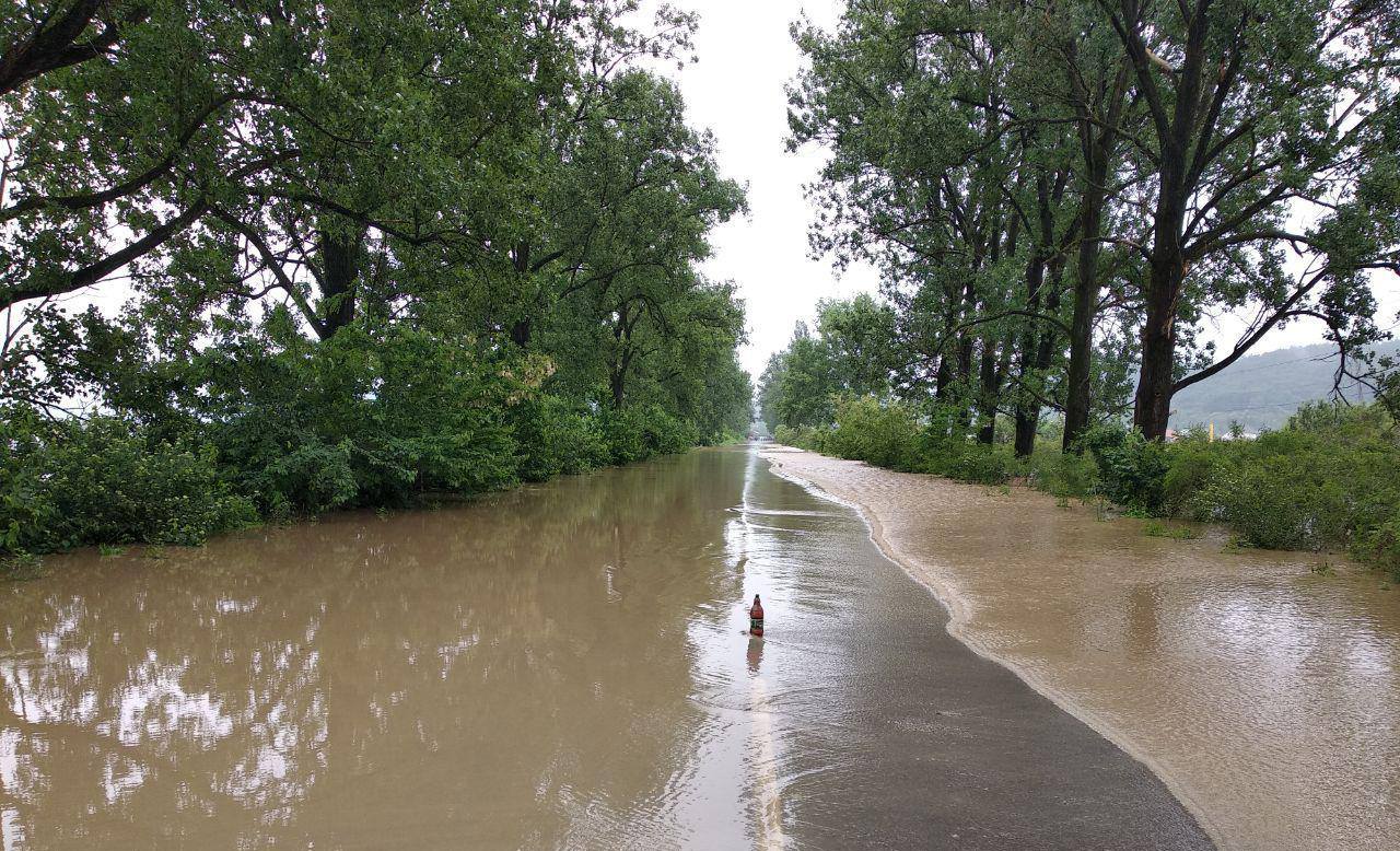 Від Сільця до Виноградова дорогу перекрито: вода затопила проїжджу частину Вода залила відрізок дороги від Сільця до Виноградова