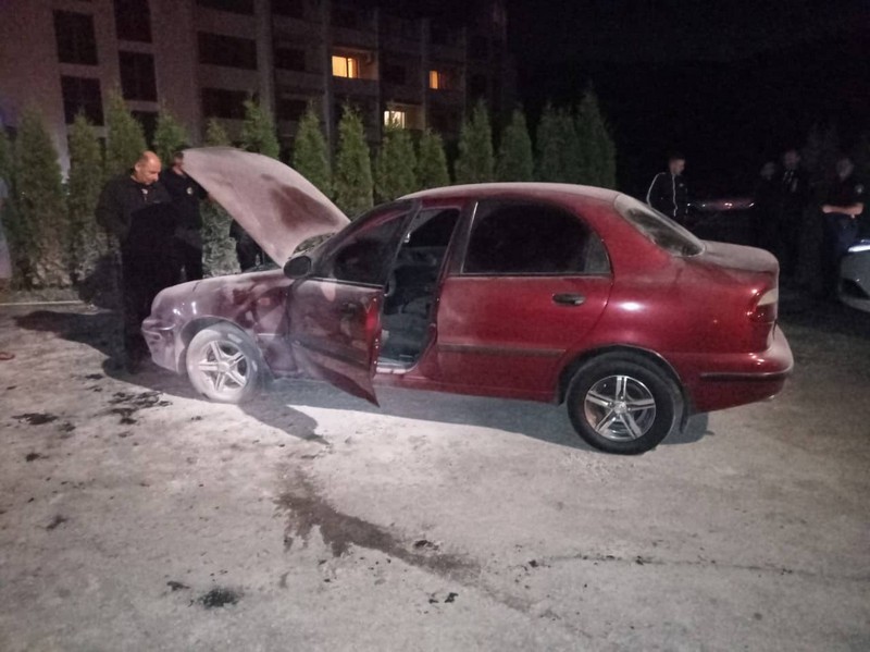 На Свалявщині загорівся Daewoo Lanos На Свалявщині загорівся Daewoo Lanos