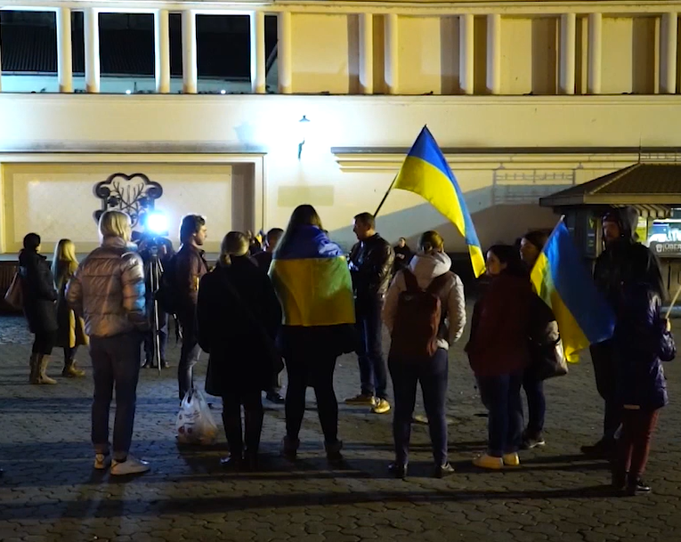 Ужгородці згадували атмосферу Євромайдану Ужгородці згадували атмосферу Євромайдану