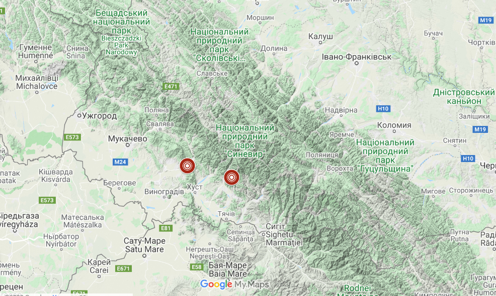 На Закарпатті зафіксували два землетруси На Закарпатті зафіксували два землетруси