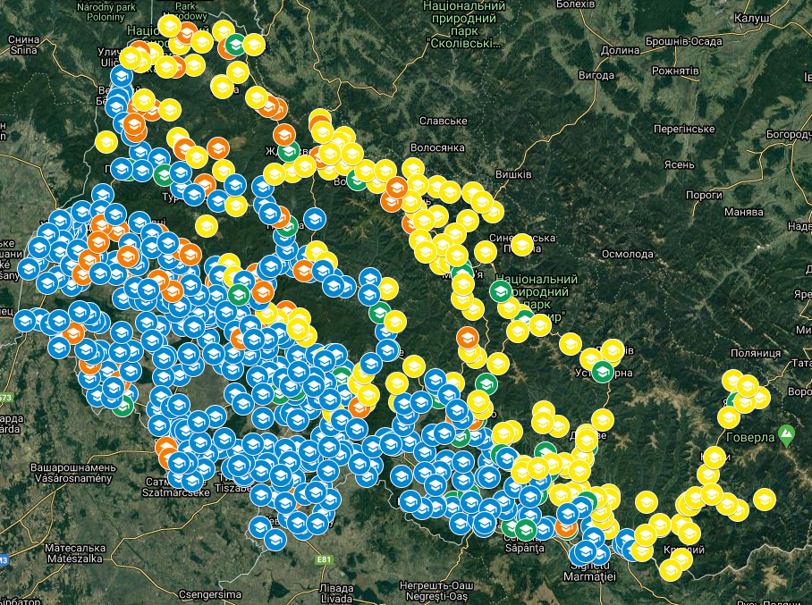 На Закарпатті запустили онлайн-карту, на якій можна переглянути інформацію про всі заклади освіти На Закарпатті запустили онлайн-карту, на якій можна переглянути інформацію про всі заклади освіти