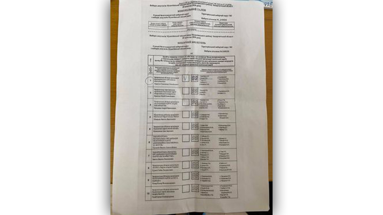 У Мукачеві жінка прийшла голосувати із роздрукованою "копією" бюлетеня, – ЗМІ У Мукачеві жінка прийшла голосувати із роздрукованою "копією" бюлетеня, – ЗМІ
