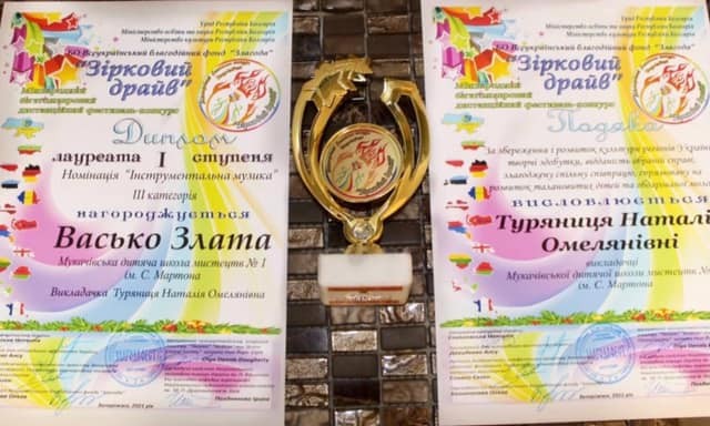 Мукачівська школярка перемогла на Міжнародному дистанційному фестивалі-конкурсі Мукачівська школярка перемогла на Міжнародному дистанційному фестивалі-конкурсі