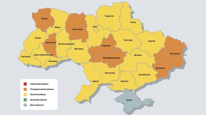 В Україні не залишилося жодної червоної зони, де лютує COVID В Україні не залишилося жодної червоної зони, де лютує COVID
