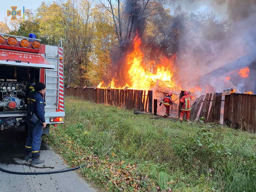 Велика пожежа неподалік Ужгорода: фото та подробиці від рятувальників 
