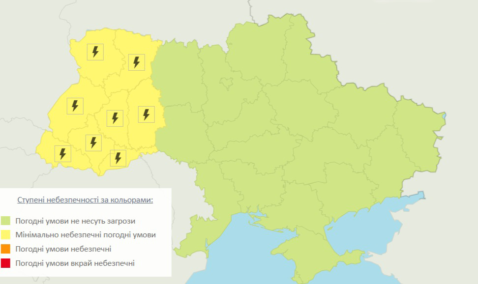 На західну частину України насувається негода