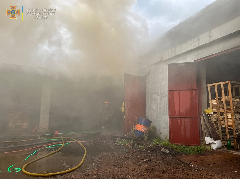 На Закарпатті загорілась сушильна камера деревообробного підприємства