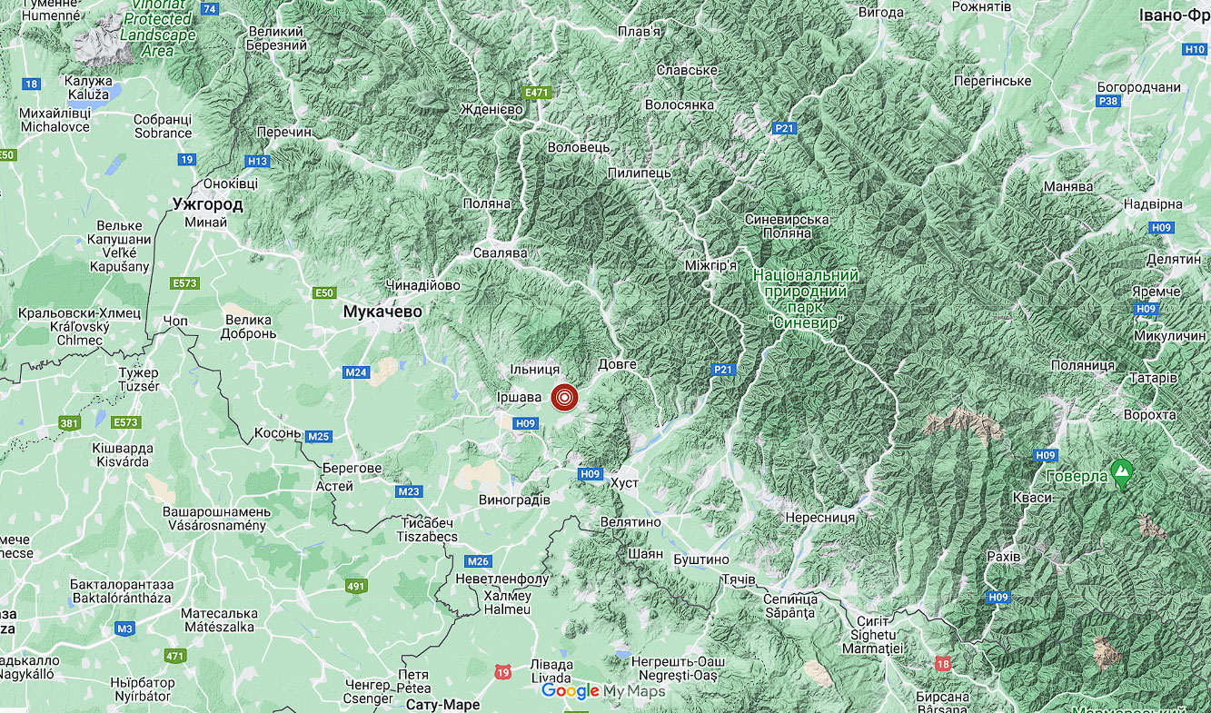 Під ранок на Закарпатті стався землетрус: показуємо на карті, де саме